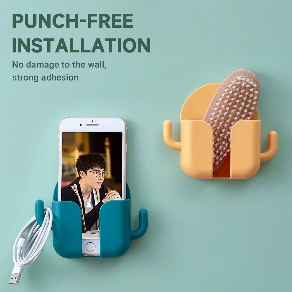 Support Mural Adhésif Multi-Usage – Rangement Téléphone & Accessoires sans Perçage