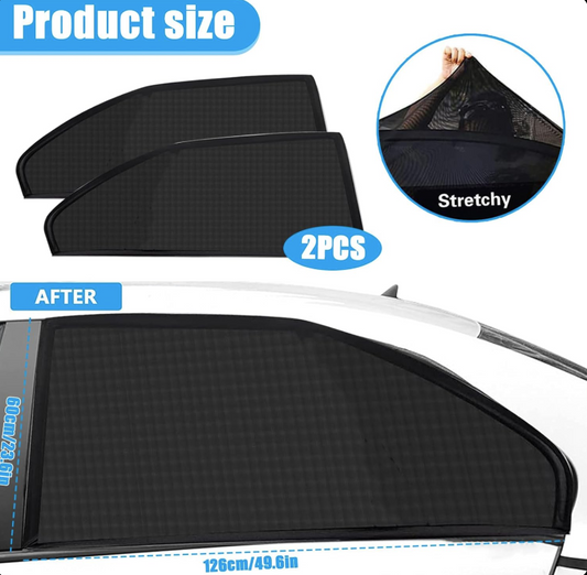 Lot de 2 Pare-Soleil Voiture Universels – Protection Solaire, Anti-UV & Anti-Insectes