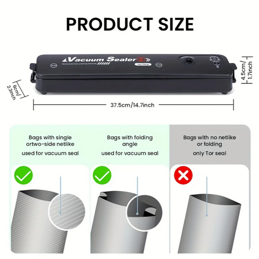 Machine de Mise Sous Vide + Sacs Offerts – Conservez Vos Aliments Plus Longtemps