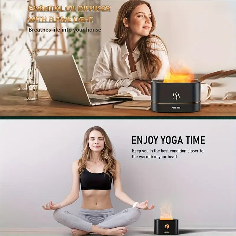 Diffuseur d’Huiles Essentielles Effet Flamme – Ambiance Relaxante & Aromathérapie