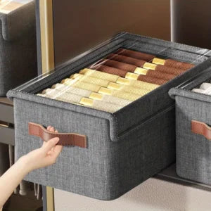Boîte de Rangement Pliable avec Fenêtre Transparente – 47 x 28 x 20 cm