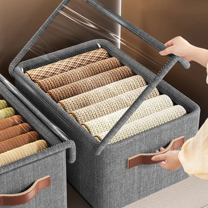 Boîte de Rangement Pliable avec Fenêtre Transparente – 47 x 28 x 20 cm