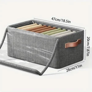 Boîte de Rangement Pliable avec Fenêtre Transparente – 47 x 28 x 20 cm