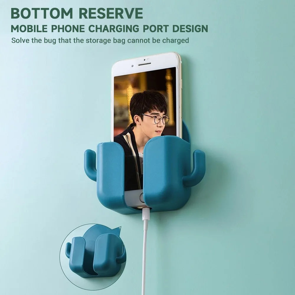 Support Mural Adhésif Multi-Usage – Rangement Téléphone & Accessoires sans Perçage