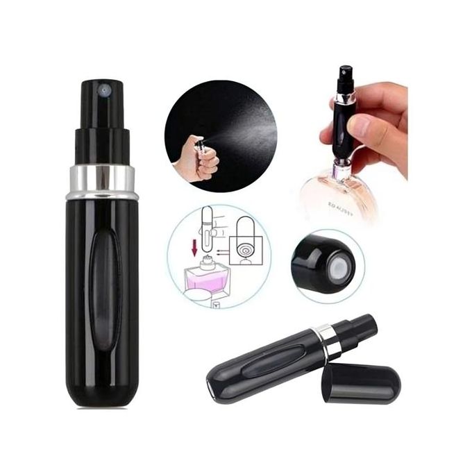Mini bouteille de parfum vide rechargeable portable vaporisateur Noir