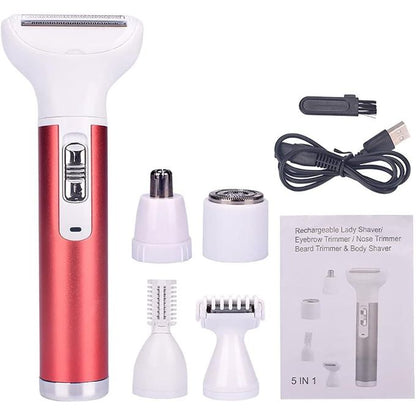 Tondeuse Électrique KEMEI KM-3628 Femme 5-en-1 Rechargeable – Polyvalence et douceur au quotidien