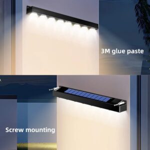 Applique murale solaire LED extérieure – Éclairage élégant et durable pour jardin, balcon et escalier