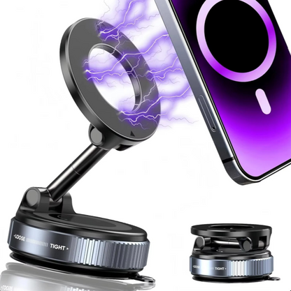 Support Téléphone Magnétique Voiture 3 Axes – Rotation 360°, Ultra Stable & Pliable | Aimant N52 Puissant