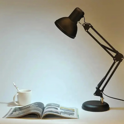 Lampe de bureau articulée en métal avec pince de fixation – Design classique et orientable