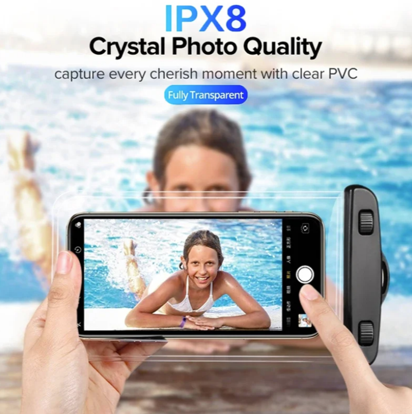 Pochette Étanche Smartphone IPX8 – Compatible jusqu’à 6,7 pouces
