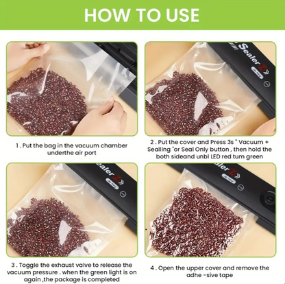 Machine de Mise Sous Vide + Sacs Offerts – Conservez Vos Aliments Plus Longtemps