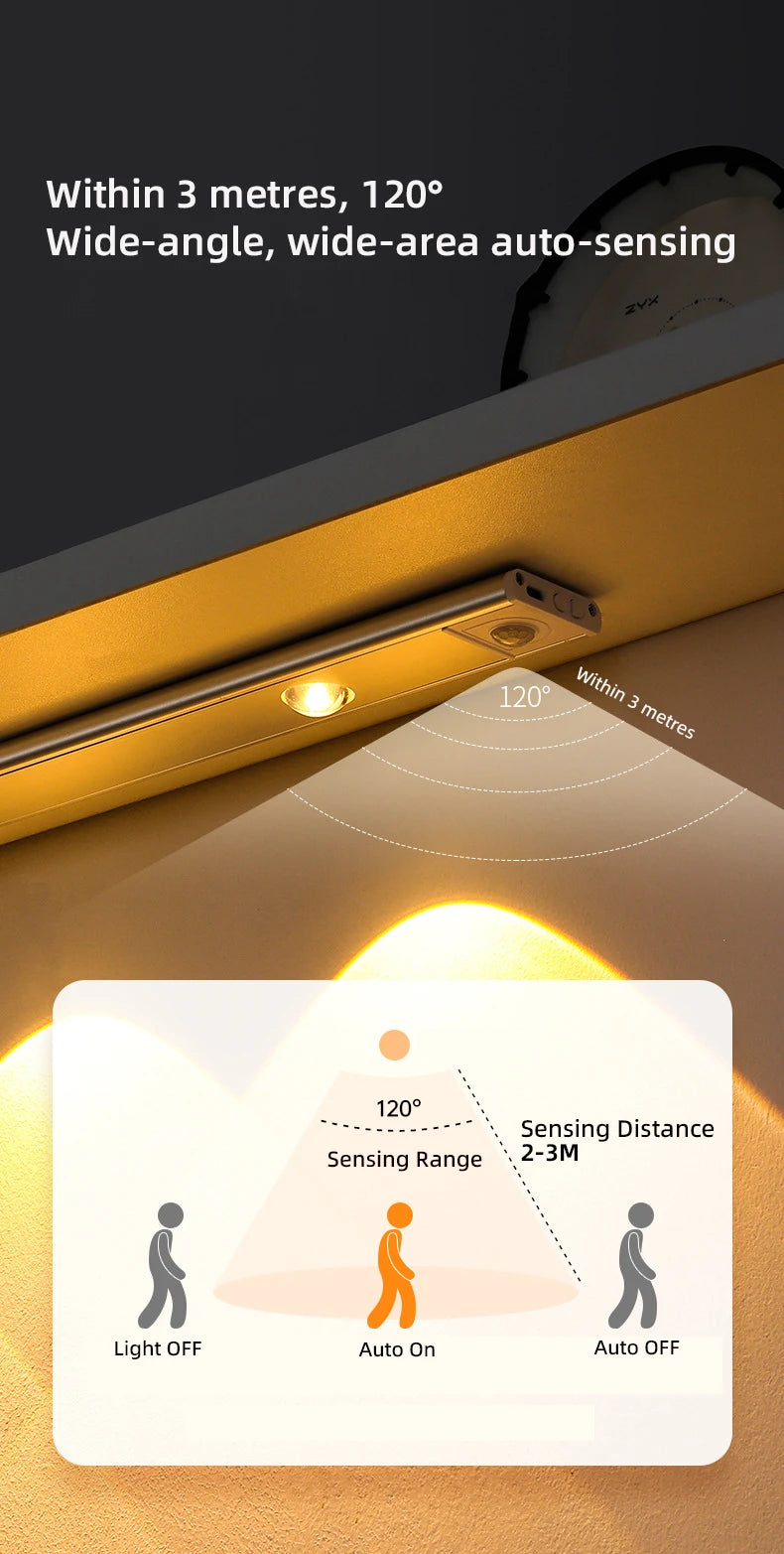 Lampe LED Rechargeable avec Capteur de Mouvement – 40 cm