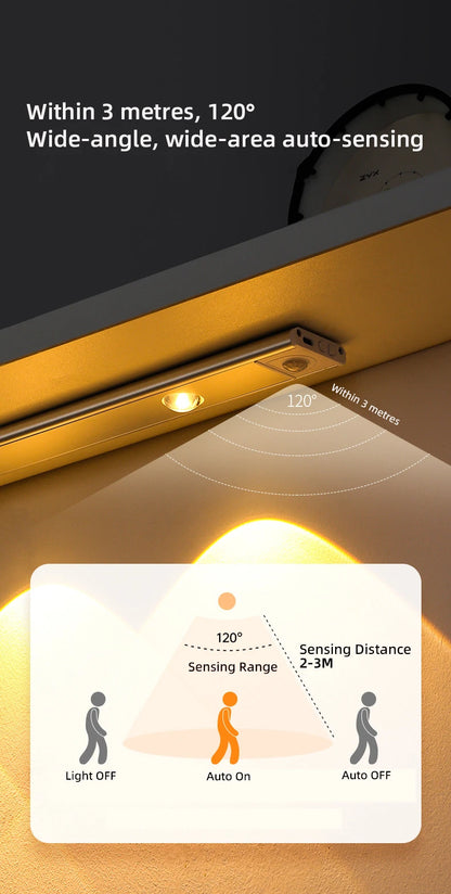 Lampe LED Rechargeable avec Capteur de Mouvement – 40 cm